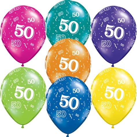 Happy 50th Birthday With Balloons