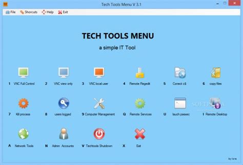 tech tools menu  softpedia