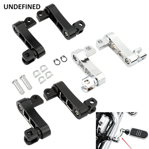 Chrome Adjustable Passenger Footpeg Mount Kit For Harley Auto Parts And