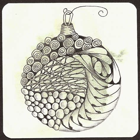 Four More Christmas Ornament Zentangles Christmas Doodles Christmas