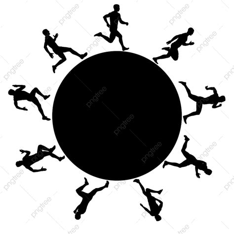 Black Runner Vector Hd PNG Images Black Silhouette Of Runners Running