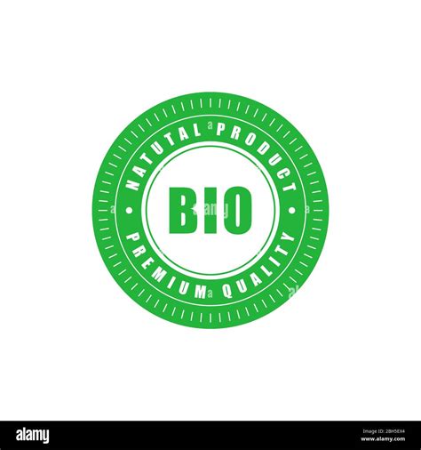 Bio Natural Product Premium Quality Green Badge Design Element For