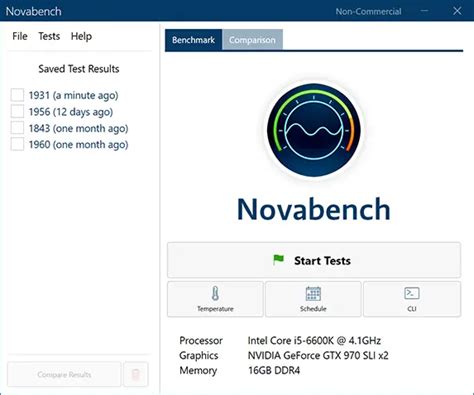 Novabench Benchmark Software for Windows 11