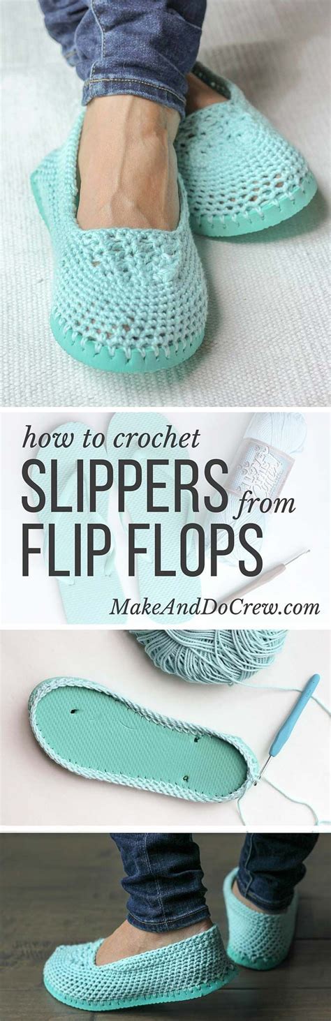 Crochet Slippers With Flip Flop Soles Free Pattern Video Tutorial