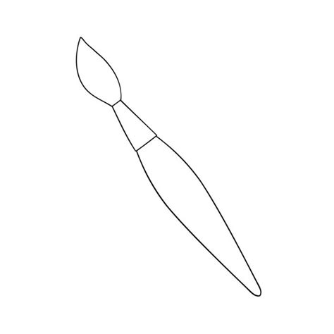 paint brush outline vector art icons  graphics