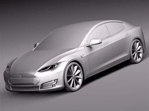 Tesla Model S 2013 Modelo 3d 129 3ds C4d Fbx Lwo Max Obj Free3d