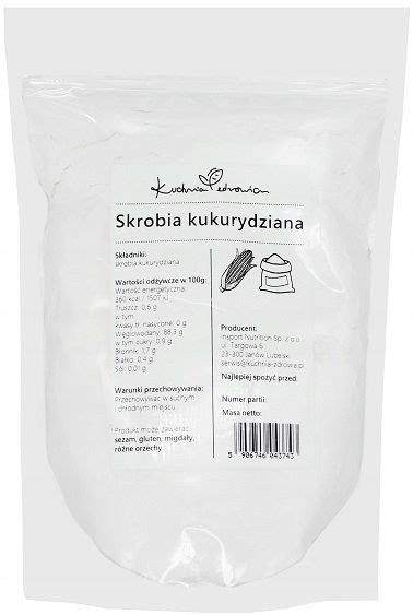 SKROBIA KUKURYDZIANA 1KG MĄKA MAIZENA Z KUKURYDZY KUCHNIA ZDROWIA ERLI pl