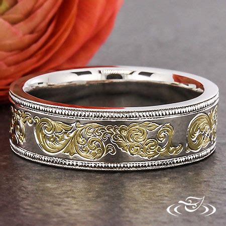 Hand Engraved Wedding Rings | Green Lake Jewelry Works