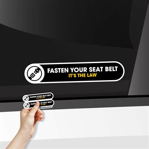 Amazon Fasten Your Seat Belt Sticker 2X5 Inch Fasten Your Seat