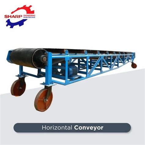 Mild Steel Chain Horizontal Conveyor Belt Capacity 1 50 Kg Per Feet