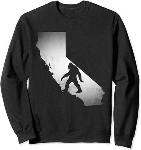 California Sasquatch Bigfoot Sweatshirt Clothing