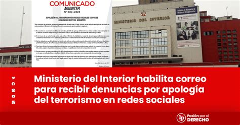 Ministerio Del Interior Habilita Correo Para Recibir Denuncias Por