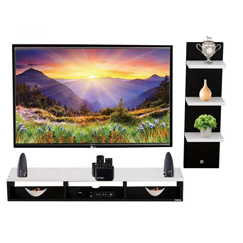 Buy Anikaa Jadis Engineered Wood Wall Tv Unittv Standwall Set Top Box Standtv Cabinettv