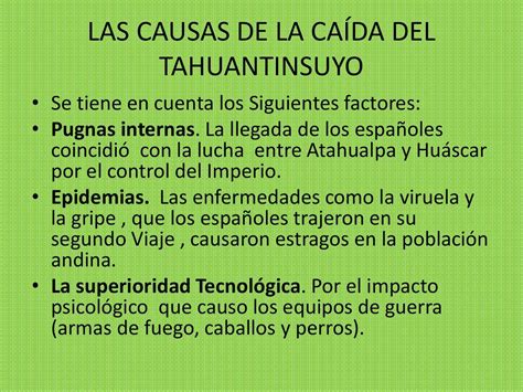 Cuales Son Las Causas Principales De La Ca Da Del Tahuantinsuyo