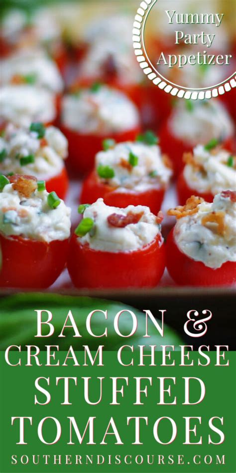 Bacon Cream Cheese Stuffed Tomatoes Southern Discourse