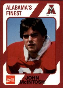 John McIntosh Football Card Alabama Crimson Tide 1989 Collegiate