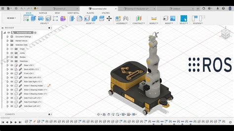 Extract Urdf For 5 Dof Robotic Arm Fusion 360 Youtube