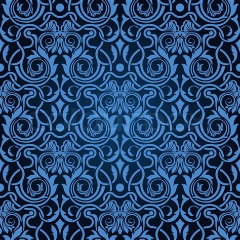 Blue seamless wallpaper pattern | Stock Vector | Colourbox