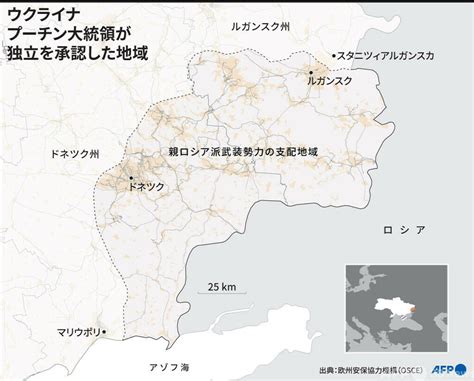 【図解】ウクライナ東部2地域 写真1枚 国際ニュース：afpbb News