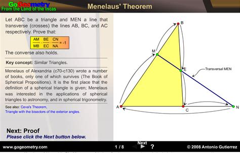 Master Menelaus' Theorem: A Geometric Challenge