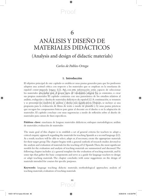 PDF Análisis y diseño de materiales didácticos Analysis and design