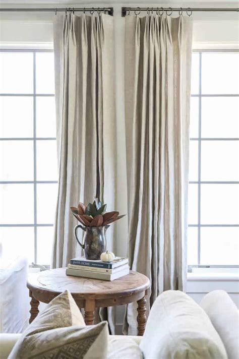 oatmeal linen curtains   drapes   living room rooms