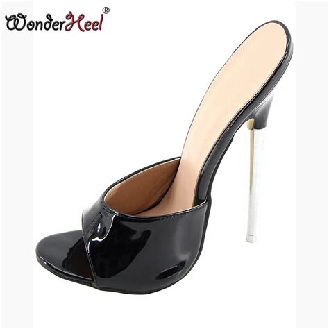 Sapato Stiletto Feminino Salto Alto 18cm Calcanhar Fofo Sexy Salto