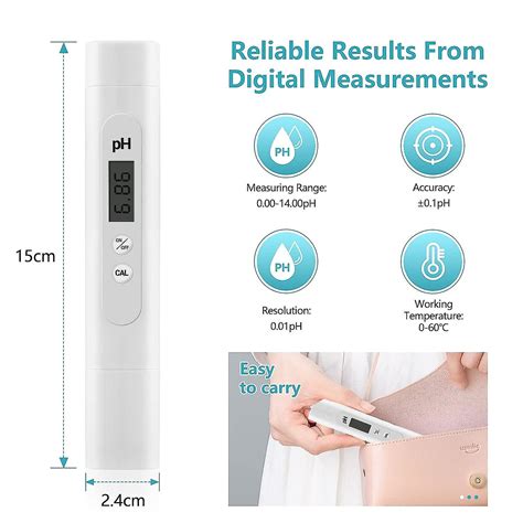 Electronic Ph Meter Tester 0 14ph Measuring Range High Accuracy