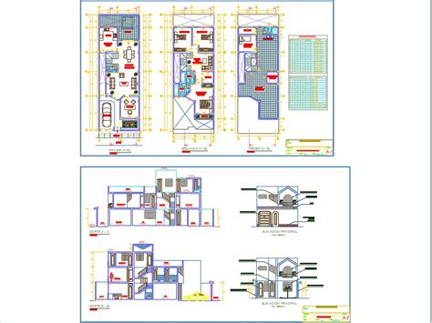 Vivienda Unifamiliar 7x20 En AutoCAD Descargar CAD Gratis 2 47 MB