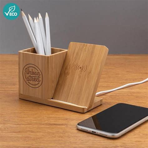 Calgary Bamboo W Wireless Charger Pellacraft Promotional Merchandise