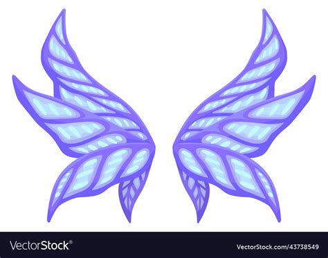 Fairy wings deicate transparent cartoon fantasy Vector Image