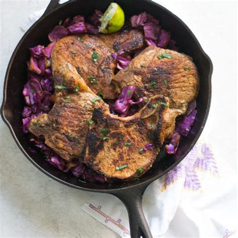 Pork Chops With Red Cabbage Sarcastic Cooking