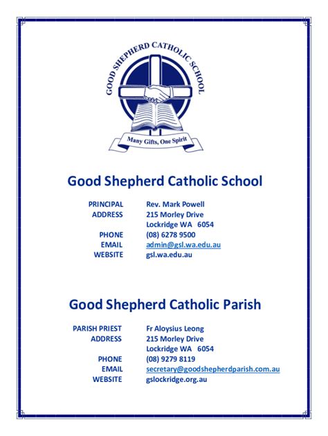 Fillable Online Good Shepherd Catholic School Facts Fax Email Print