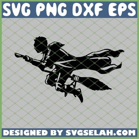 Harry Potter Flying Broom SVG, PNG, DXF, EPS, Design Cut Files, Image Clipart - SVG Selah