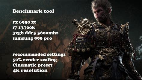 Black Myth Wukong Benchmark Tool Rx 6950xt I 13700k YouTube