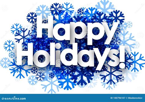 Happy Holidays Background With Snowflakes Stock Vector Illustration