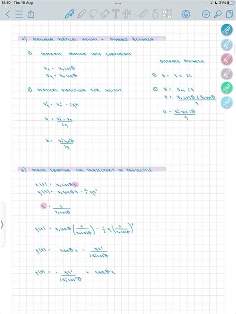 Solved 1 Consider A Projectile Launched With A Speed V