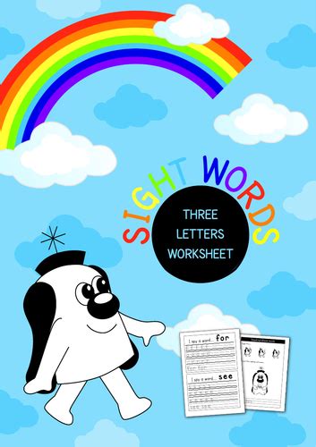 Worksheets To Reinforce Three Letter Sight Words 4 7 Years Teaching