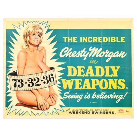 Film Poster Deadly Weapons Nude Sexploitation Original Vintage Cinema