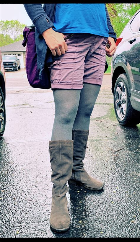 Shorts And Tights Day Four Gray Hosiery To Match The Rainy Skies I Feel Compelled To Make