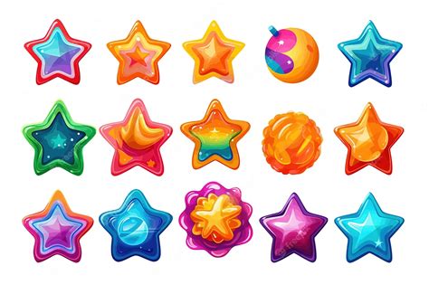 Premium Vector Star Stickers Vector Set Collection Graphic Clipart