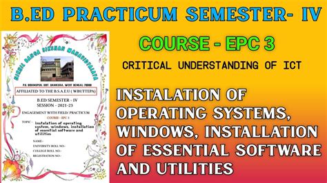 B Ed 4th Sem Practicum Epc 3 Bengali B Ed Epc 3 Practicum In Bengali