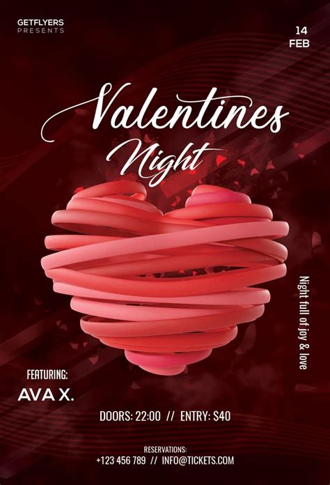 Download The Valentine Nightclub Free Psd Flyer Template Free Club