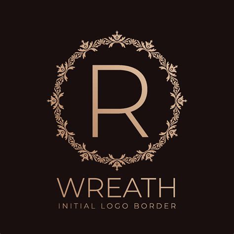 letter R wreaths border initial vintage logo design 28620670 Vector Art ...