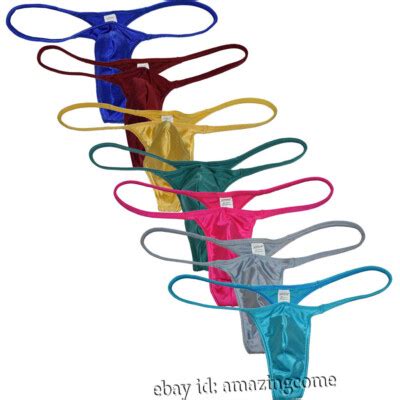 Men Enhance Pouch Thong Bikini G String Minikini Tangas Posing