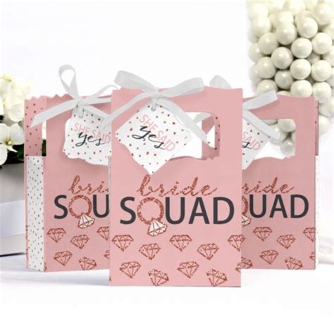 Big Dot Of Happiness Bride Squad Rose Gold Bridal Shower Bachelorette Party Favor Boxes 12 Ct