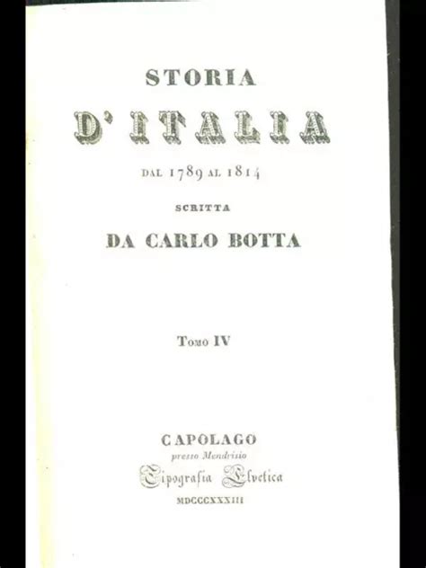 STORIA D ITALIA DAL 1789 Al 1814 Tomo Iv Libri Antichi Modernariato