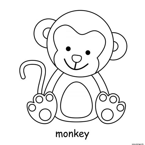 Coloriage Singe Adorable Bebe Jecolorie