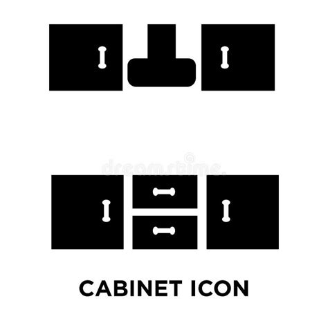 Vector Del Icono Del Gabinete Aislado En El Fondo Blanco Concepto O