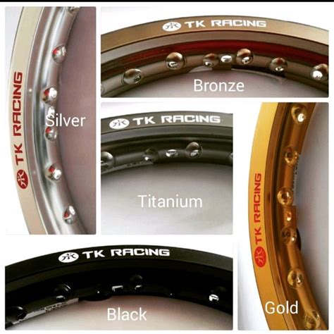 Jual Velg TK Racing Bright Ring 17 Warna Gold Silver Hitam All Size